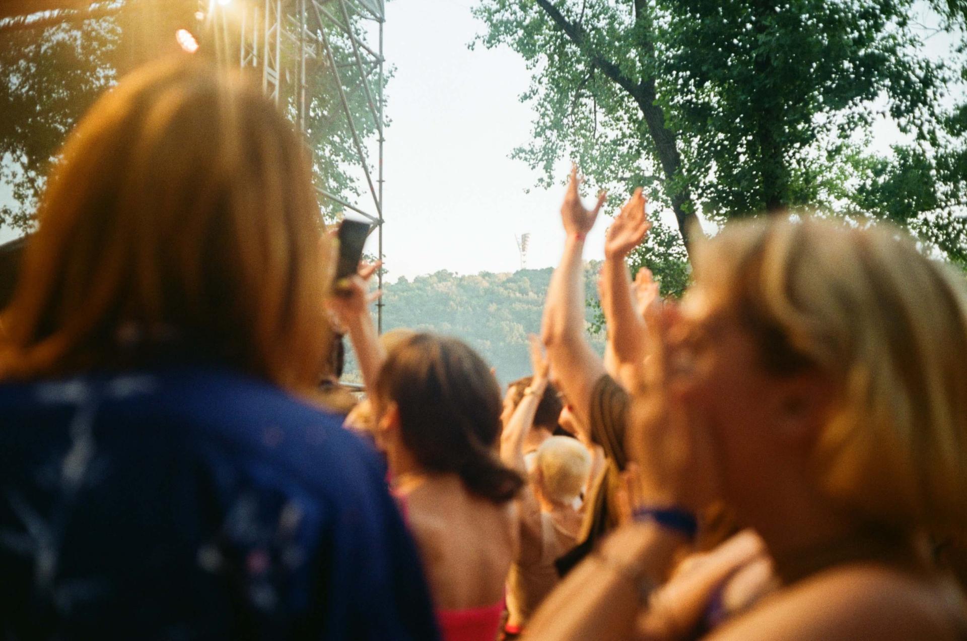 crowd at an outdoor concert