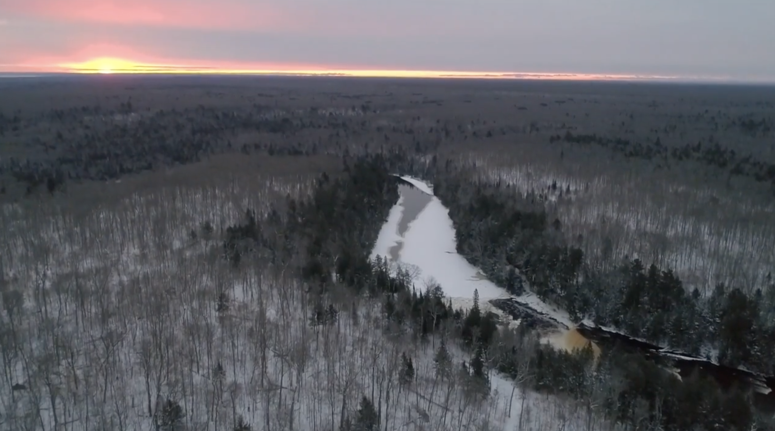 Winter at Tahquamenon Falls.