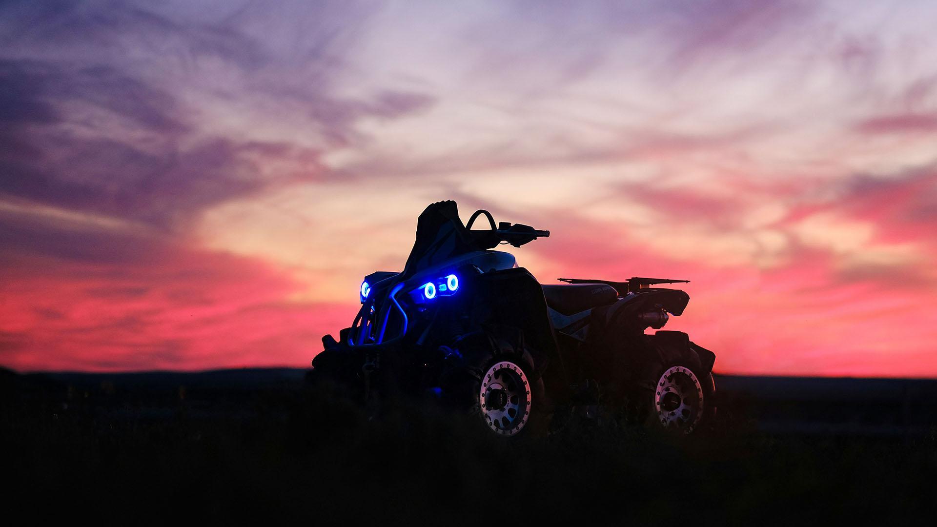 ATV at sunset